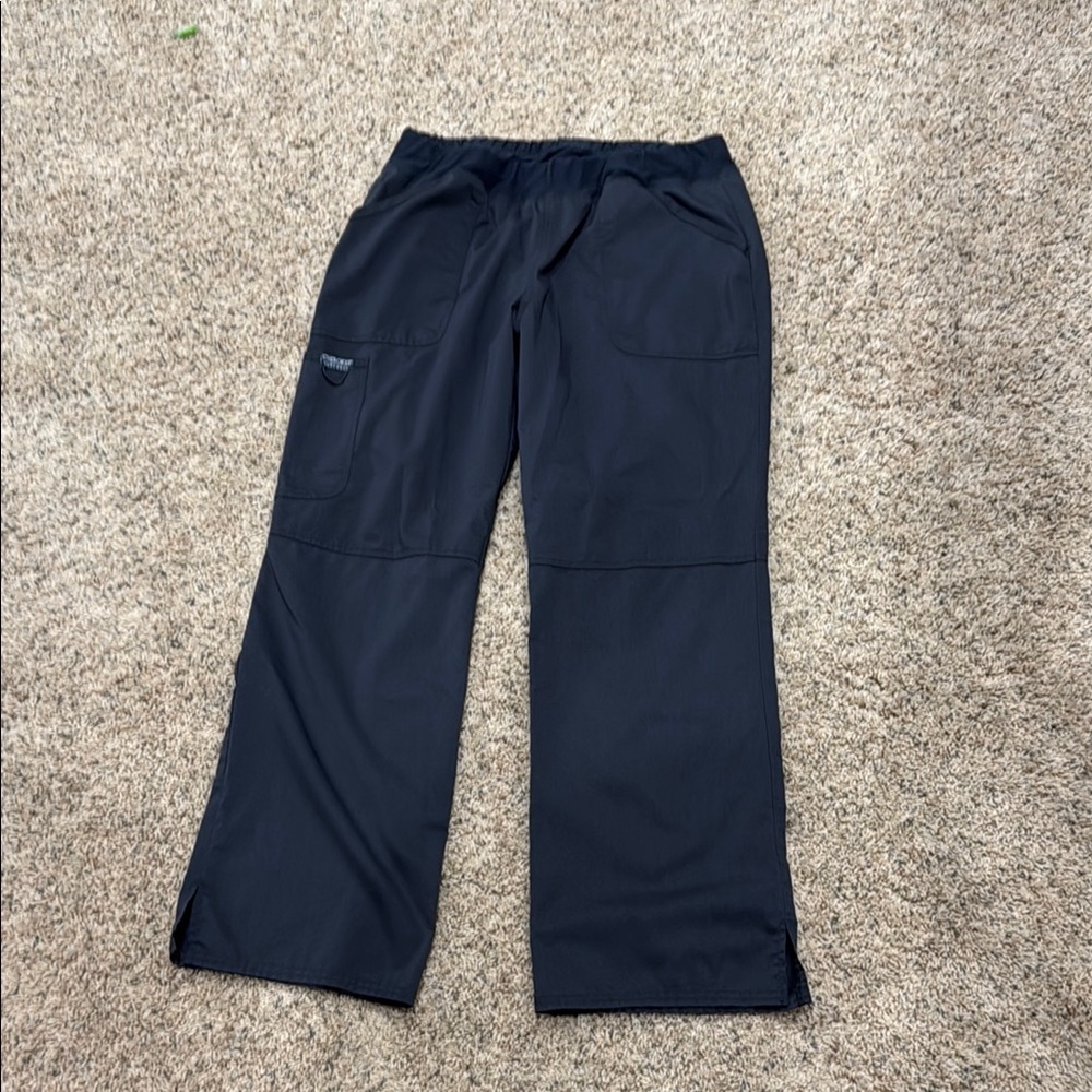 Pewter scrub pants.